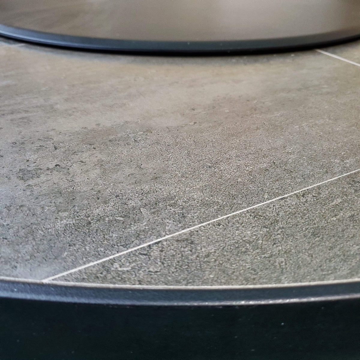 O.W. Lee Heaters & Fire Tables 42" Round Capri Occasional Height Fire Pit w/Electronic Ignitor | Velvet Black Frame | Urban Shift Tile