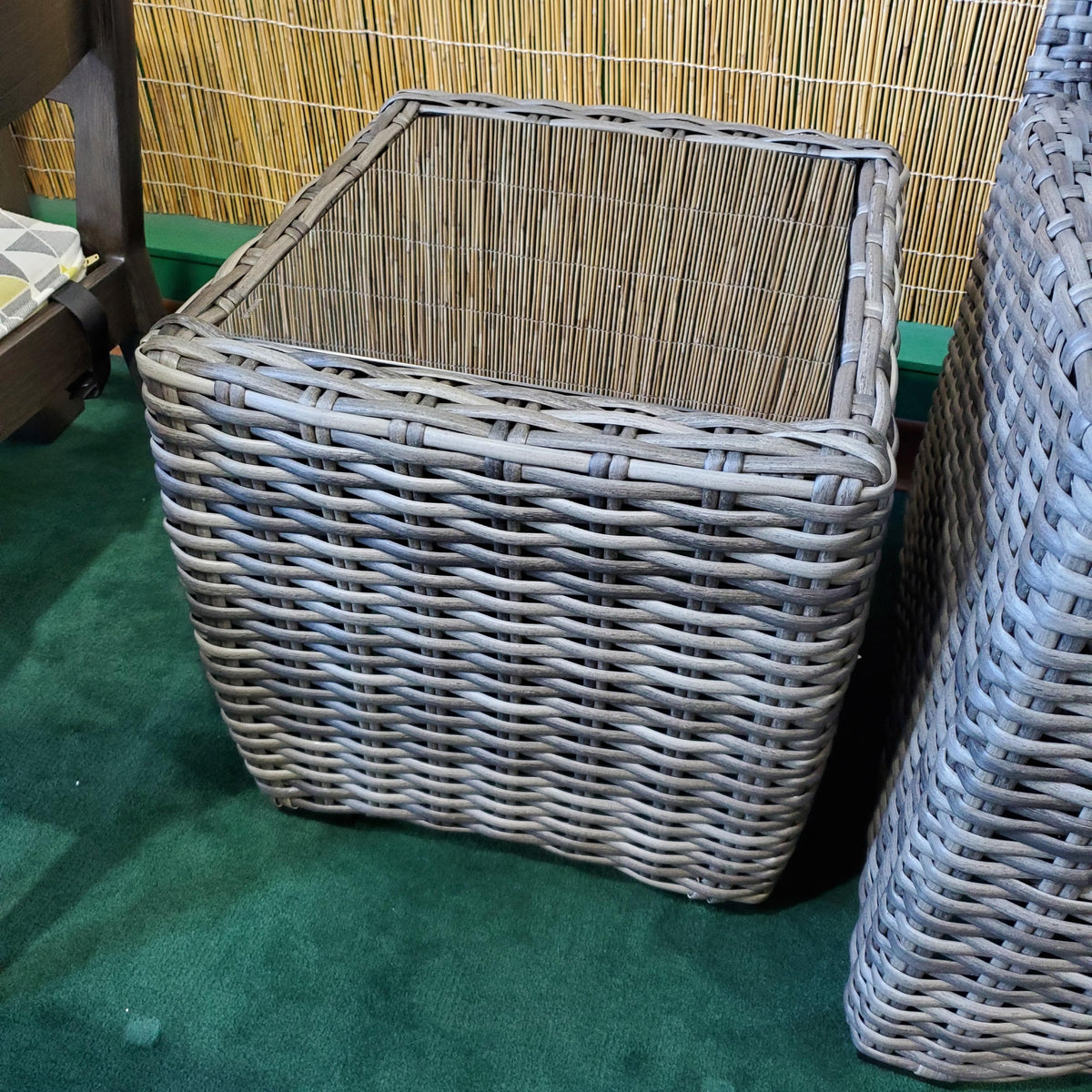 Patio Renaissance Furniture - Sofa & Loveseats Ventura End Table w/Glass