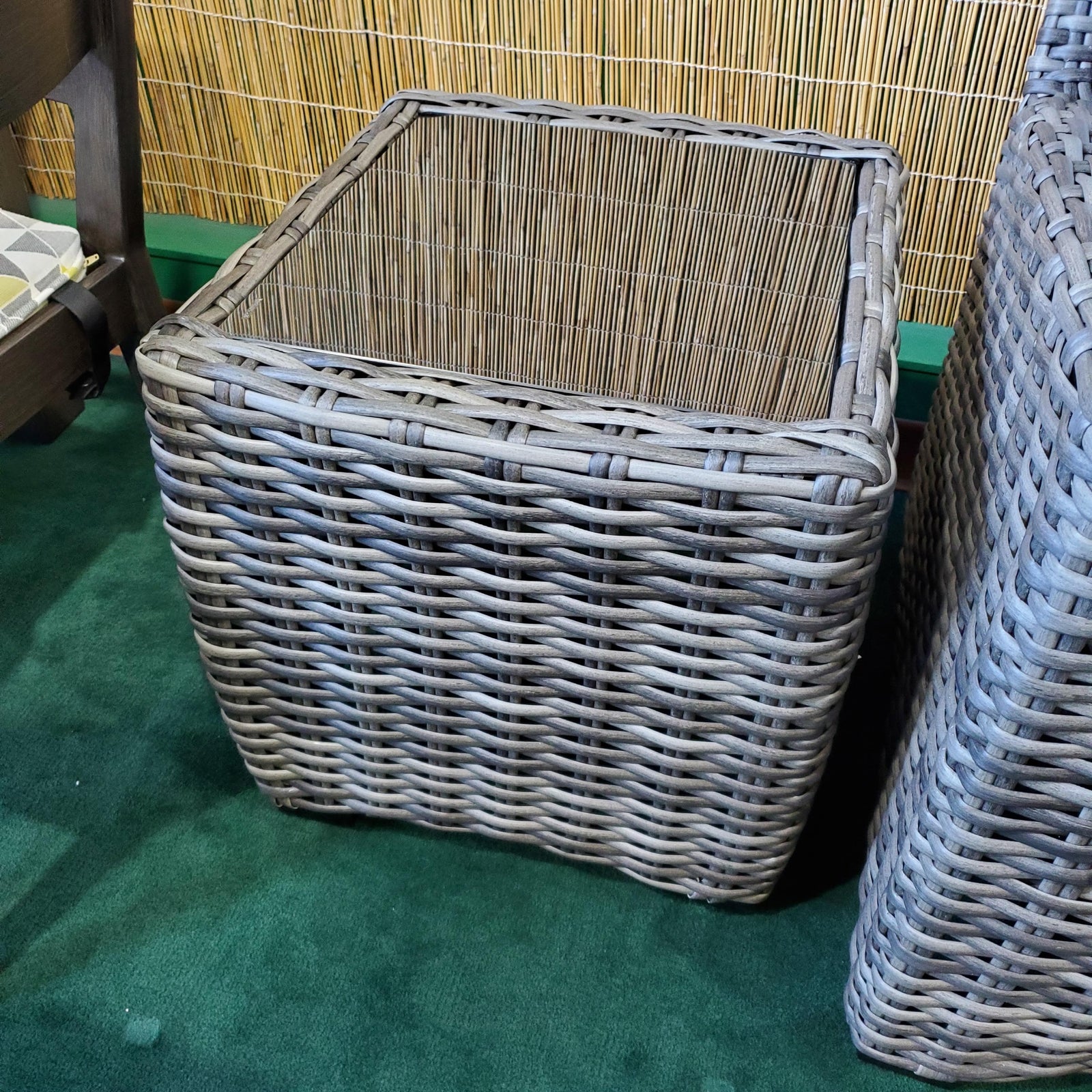 Patio Renaissance Furniture - Sofa & Loveseats Ventura End Table w/Glass