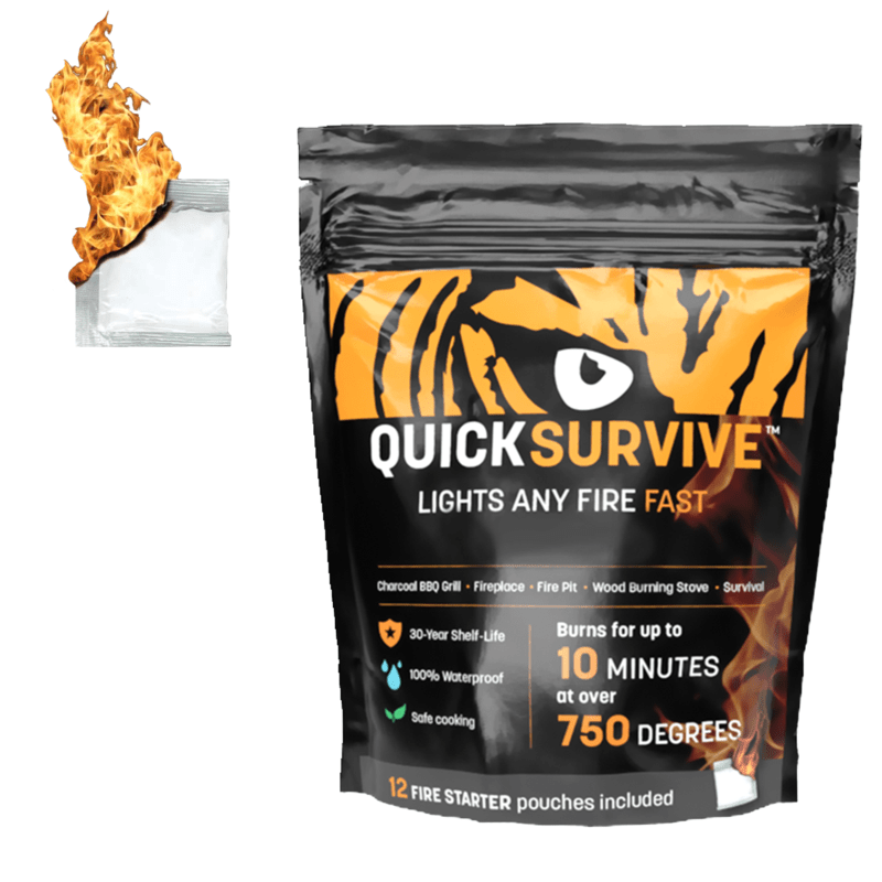 Quick Survive Charcoal, Pellets & Hardwood Quick Fire Fire Starters