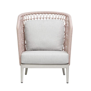 Ratana Club Chair Pink/Whitewash Poinciana High Back Chair