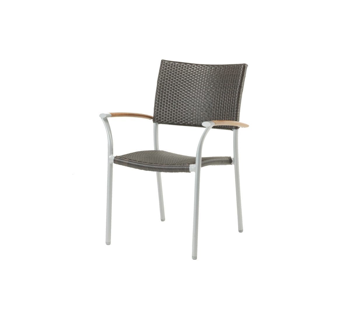 Ratana Dining New Roma Stacking Arm Chair  w/Durawood Armrest Woven