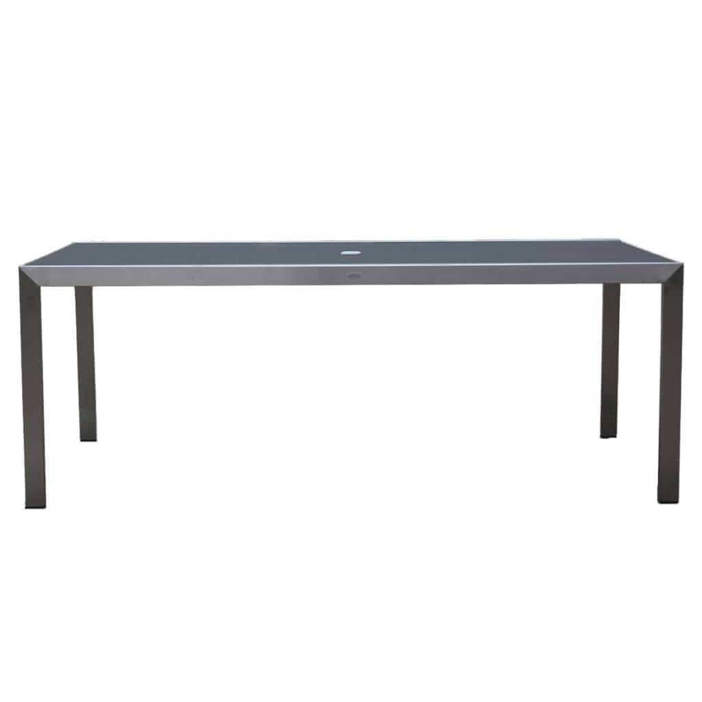 Ratana Dining Vilano Rectangular Dining Table w/Silk Screen Glass Top