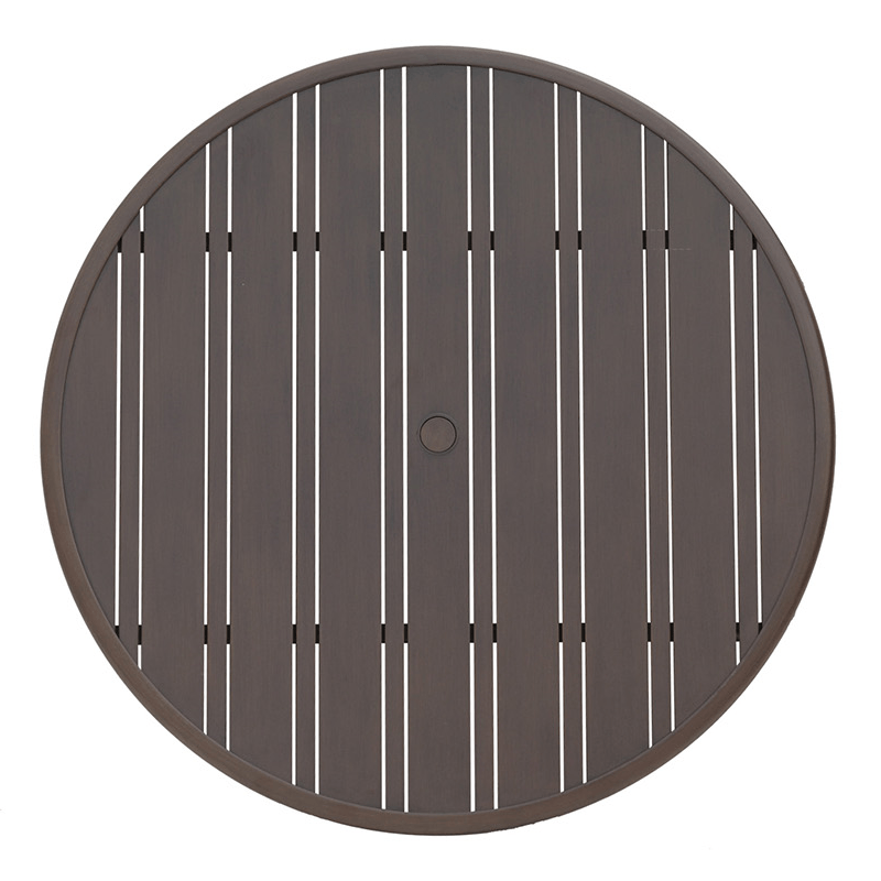 Ratana Furniture - Dining Arlington 42" Round Table Top w/ Umbrella Hole Country Brown (CRB)
