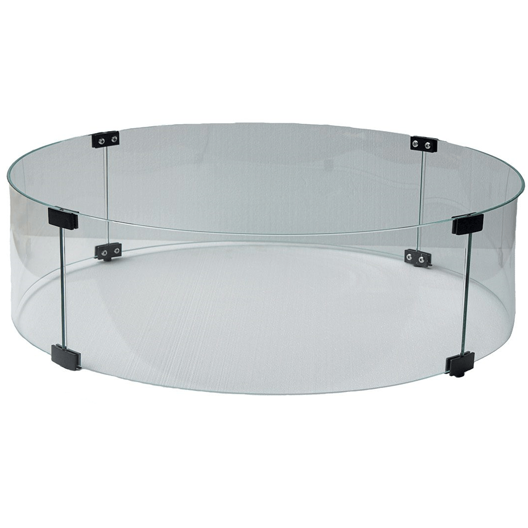 Ratana Heaters & Fire Tables 25" DIA. Round Fire Pit Glass Windshield (5mm thick)
