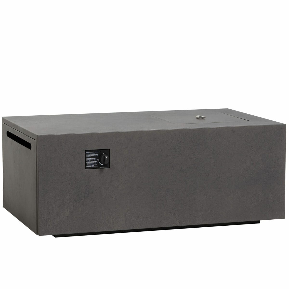 Ratana Heaters & Fire Tables Fiamma 50" x 30" x 20"h Rectangle Fire Pit w/Lid