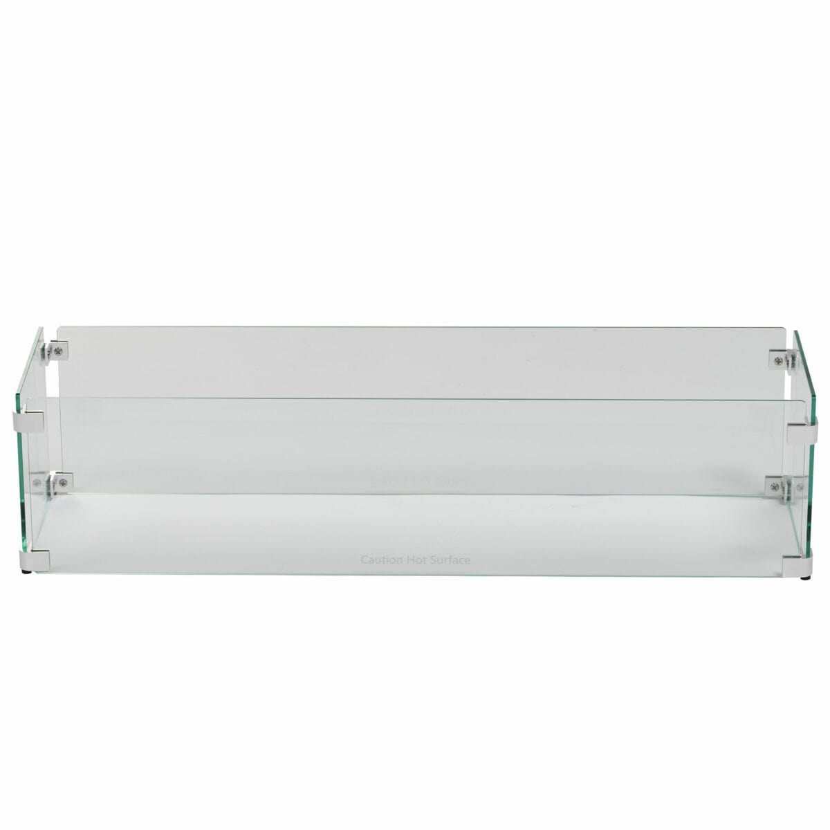 Ratana Heaters & Fire Tables Fiamma Rectangle Fire Pit Glass Windshield (5MM Thick) 33w" x 9'd x 8"h