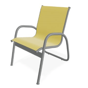 Telescope Casual Graphite PC & Yellow Sling Gardenella Sling Stacking Arm Chair