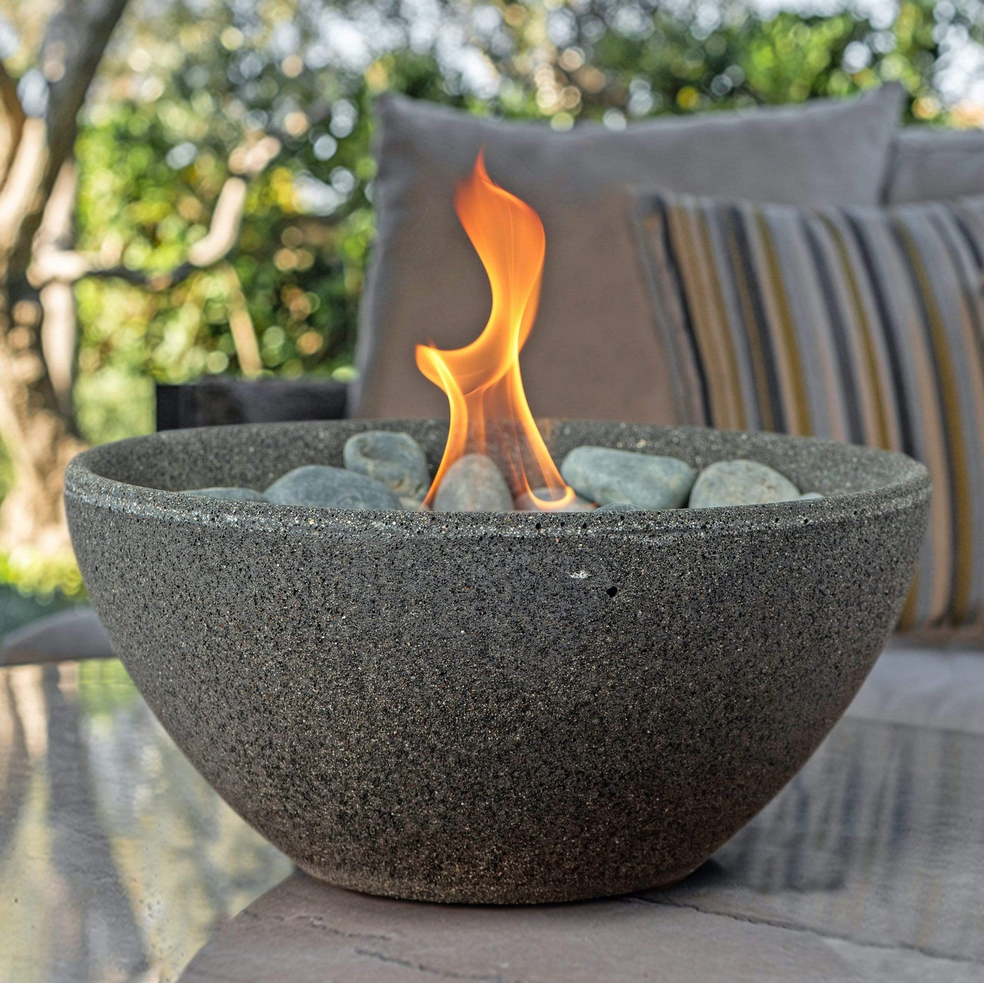 Terra Flame Heaters & Fire Tables Basin Table Top Fire Bowl Graphite