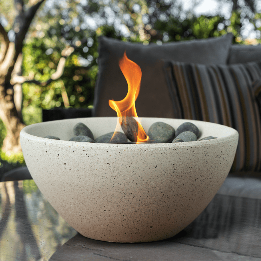 Terra Flame Heaters & Fire Tables Basin Table Top Fire Bowl White