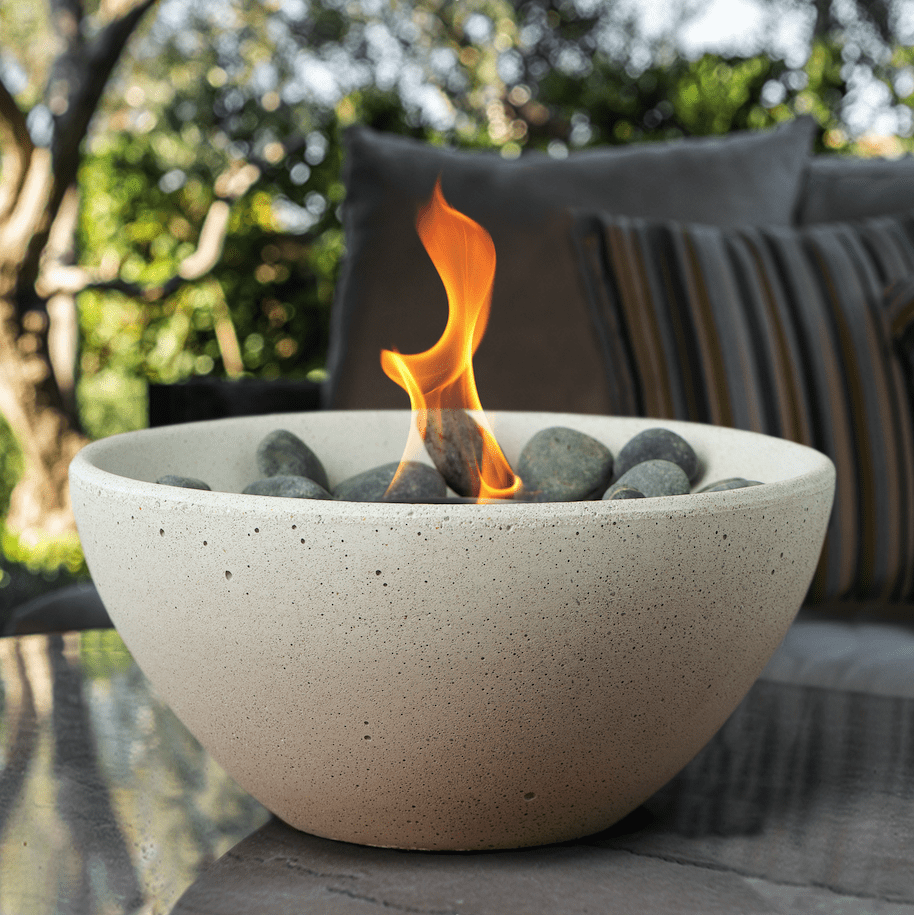 Geo Table Top Fire Bowl Graphite | Wicker Land Patio Calgary Kelowna  Victoria
