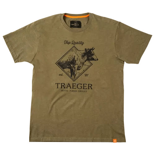 Traeger Apparel Traeger Where's The Beef T-Shirt Military/Heather