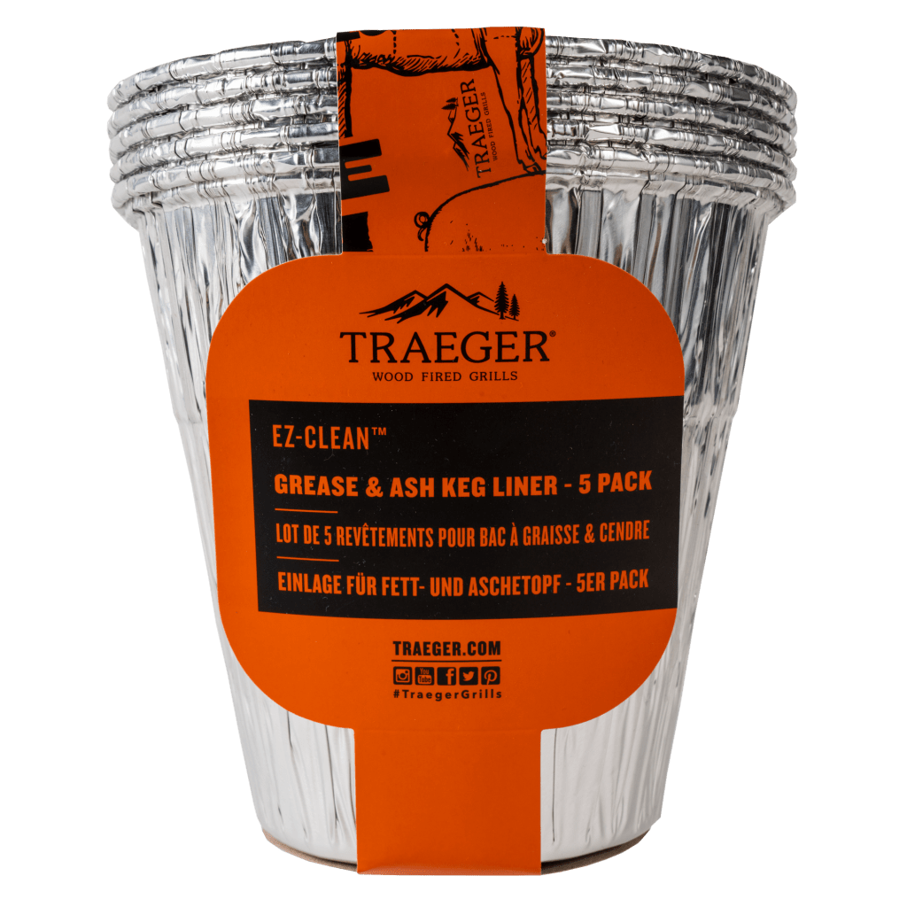 Traeger BBQ Accessories EZ-Clean Grease & Ash Keg Liner - 5 Pack