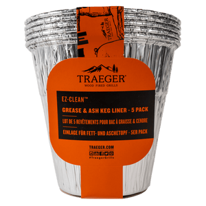 Traeger BBQ Accessories EZ-Clean Grease & Ash Keg Liner - 5 Pack