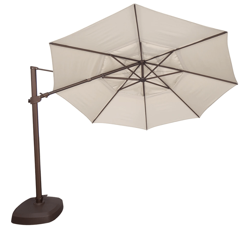 Sunbrella Cantilever Umbrella Wicker Land Patio Calgary Kelowna Victoria