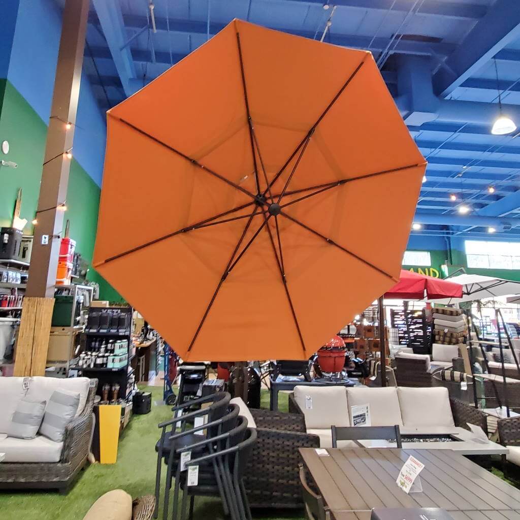 Treasure Garden Umbrellas 13' Octagon Cantilever Plus Aruba Fabric Black Frame