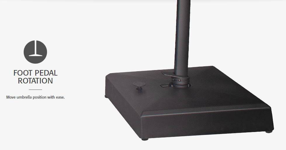 Treasure Garden Umbrellas 13' Octagon Cantilever Plus Aruba Fabric Black Frame