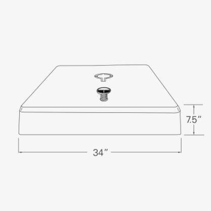 Treasure Garden Umbrellas AKZ13 Rolling Base for Cantilever Umbrellas