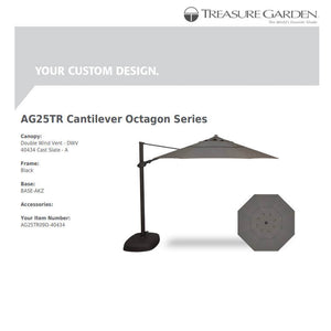 Treasure Garden Umbrellas Cast Slate Treasure Garden AG25 Cantilever 11.5' Octagon