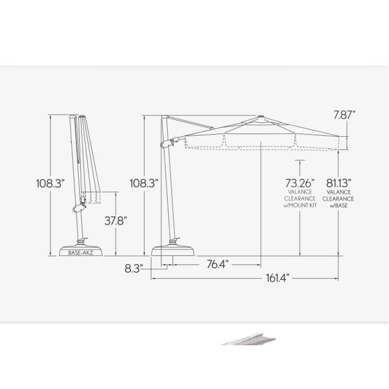 Treasure Garden Umbrellas Treasure Garden AG25 Cantilever 11.5' Octagon