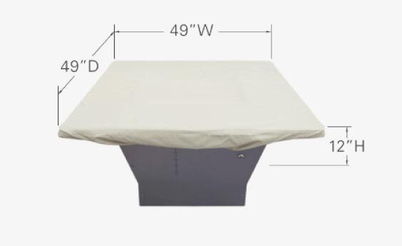 Treasure Garden Weather Cover Fits 42" to 48" Square Fire Pit/Table/Ottoman - CP932