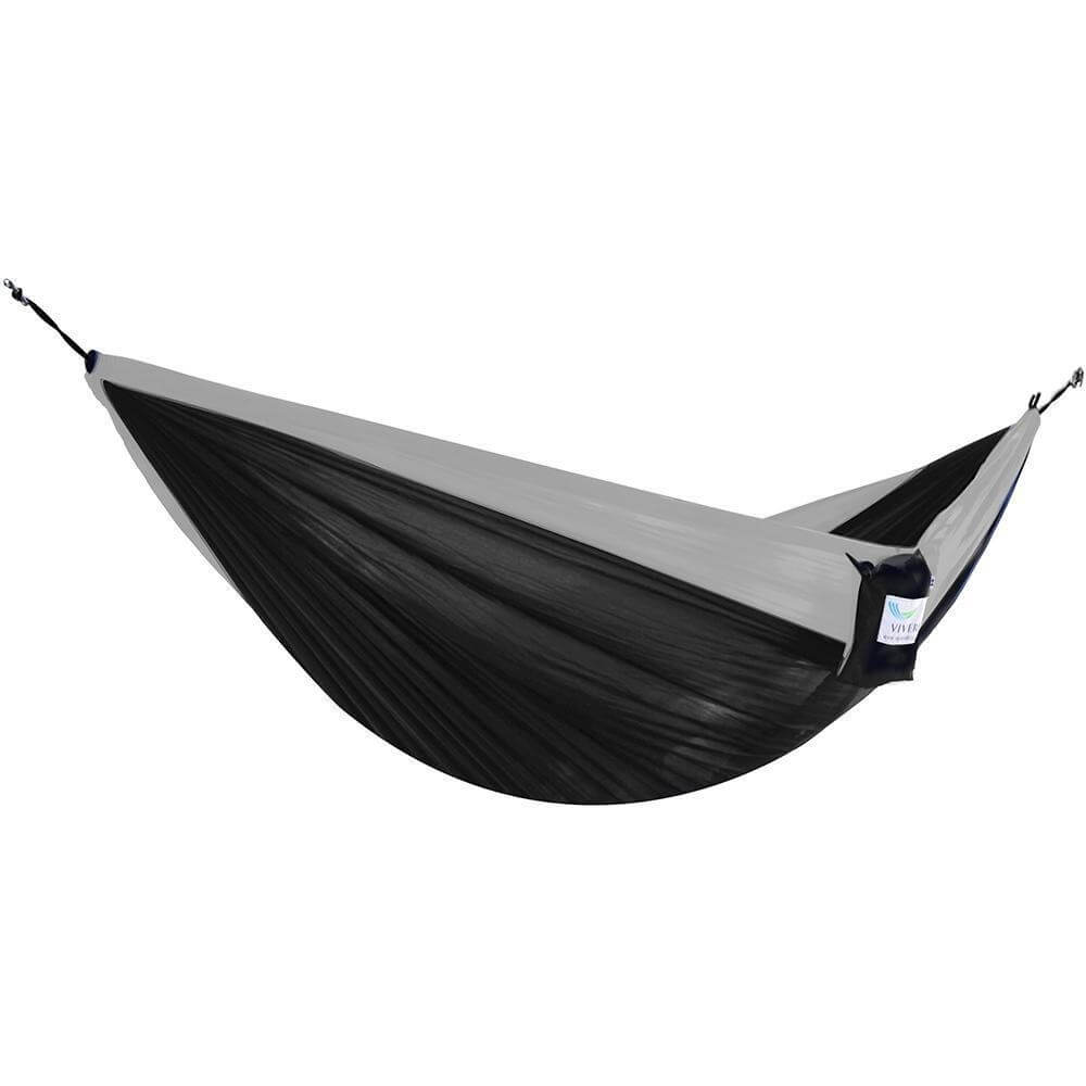 Vivere Hammocks Black/Grey Parachute Hammock - Double