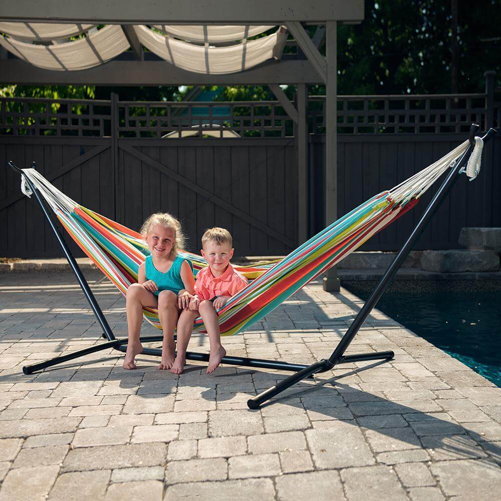 Vivere Hammocks Vivere's Combo - 9ft Polyester Hammock with Stand