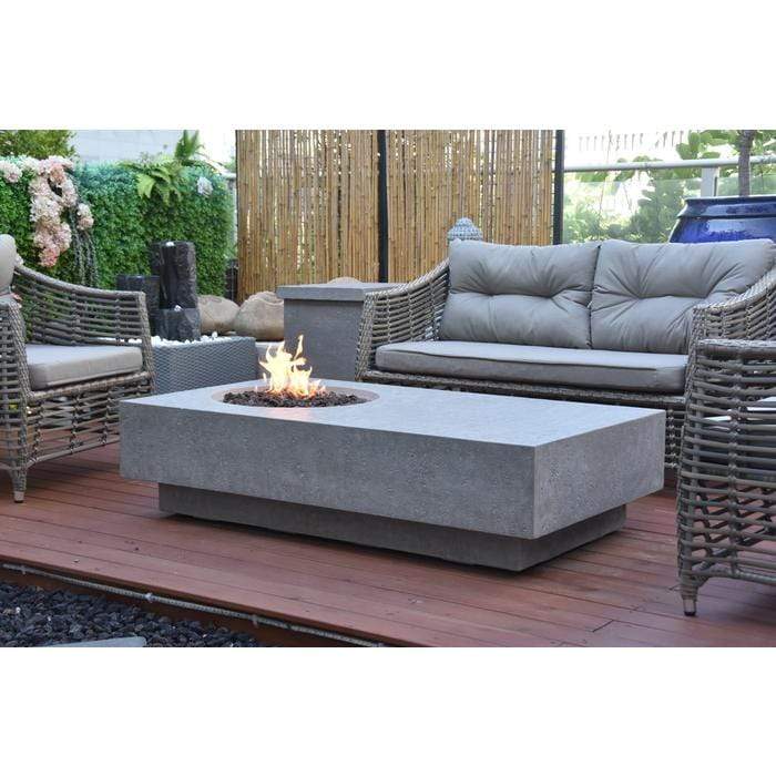 Wicker Land Patio Fire Tables Urban 56"x 32" Round Burner Metropolis (NG)
