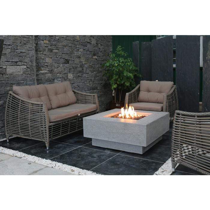 Wicker Land Patio Fire Tables Urban Square 36" Manhattan (NG)